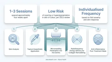 5-step Morpheus8 RF microneedling protocol process flow diagram