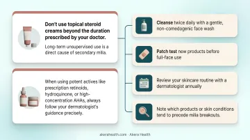 Four daily skincare habits to prevent recurring facial milia long-term