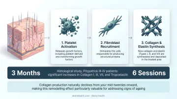 3-stage microneedling skin wound-healing biological cascade process flow