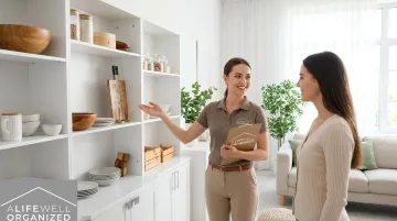 A Life Well Organized professional team preparing home for pre-sale staging consultation