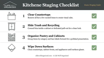 Kitchen staging checklist four key steps for listing-ready countertops and cabinets