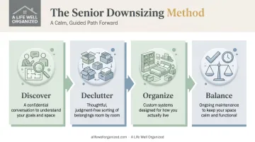 Four-phase Signature Method for senior downsizing Discover Declutter Organize Balance