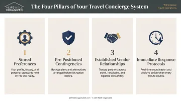 Four operational fundamentals of executive travel concierge service system