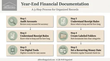 Five-step year-end documentation process for organizing business finances