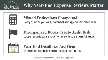 Three key reasons end-of-year expense reviews matter for organizers