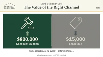 Auction versus local sale inherited comics collection price comparison $800000 vs $15000