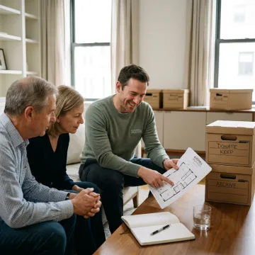 Organizer planning a senior downsizing project