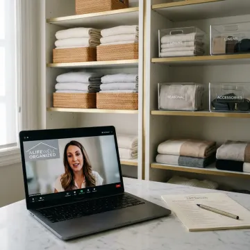 Virtual home organizing consultation