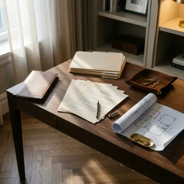 Organized documents and home appraisal preparation