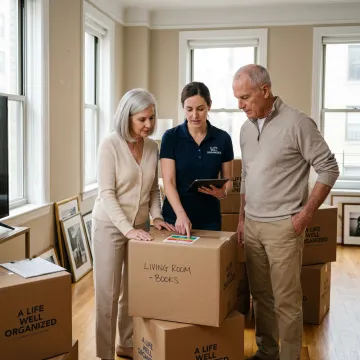 Senior relocation planning with organizer