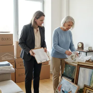 Senior move managers organizing a relocation