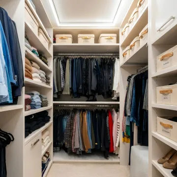 Luxury organized custom closet