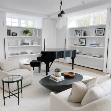 Staged Frederick home living room