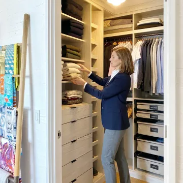 Luxury home closet organized by professional consultants