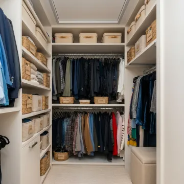 Luxury custom closet organization in Aston
