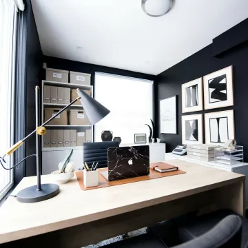 Organized modern office workspace