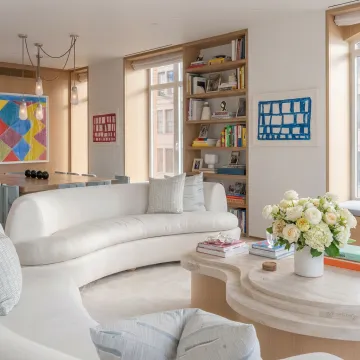Styled living room prepared for property listing photos