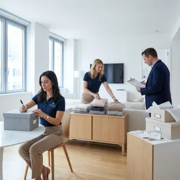 Organizers preparing a home for a move