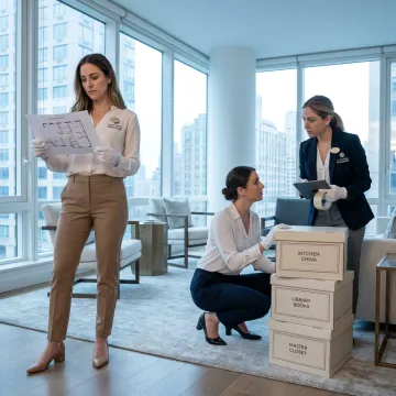Organizers planning a luxury move