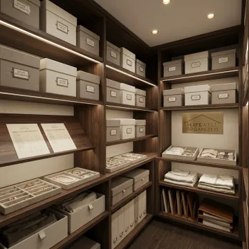 Estate organization team sorting heirlooms and labeled boxes