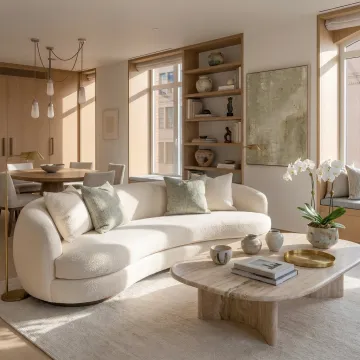 Luxury home staging and interior design in an elegant living room