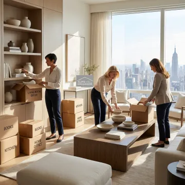 White glove moving service in a NYC apartment