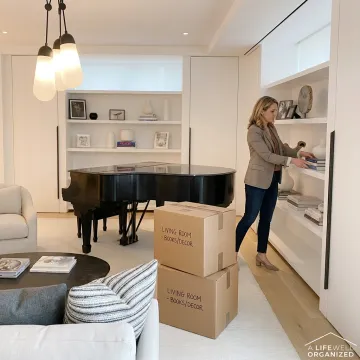 Luxury home decluttered and prepared for real estate listing