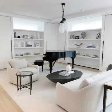Luxury real estate styling in a bright organized home