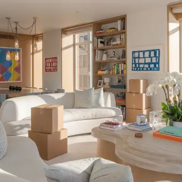 Organized luxury home interior prepared for sale