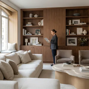 Luxury interior design consulting in an organized home