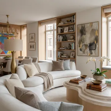 Luxury staged living room interior