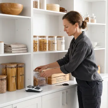 White glove consultant organizing luxury home