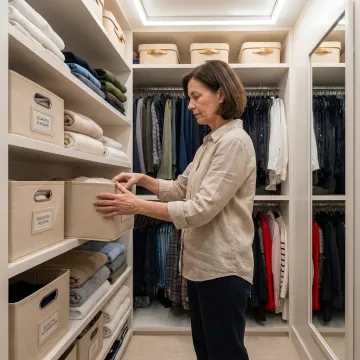 Luxury NYC apartment closet professionally organized