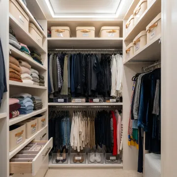 Luxury organized walk-in closet