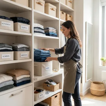 Luxury organized apartment closet in New York City