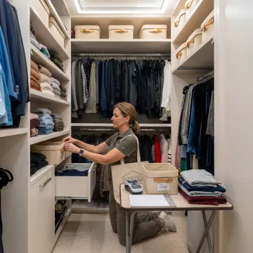 Luxury home organization in a New York City apartment