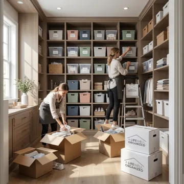 Organized new home after unpacking services