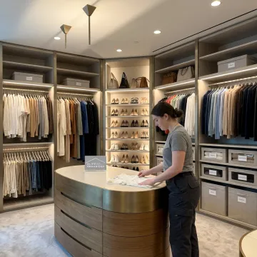 Luxury organized walk-in closet