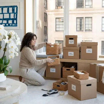 Luxury relocation organizer arranging a new home