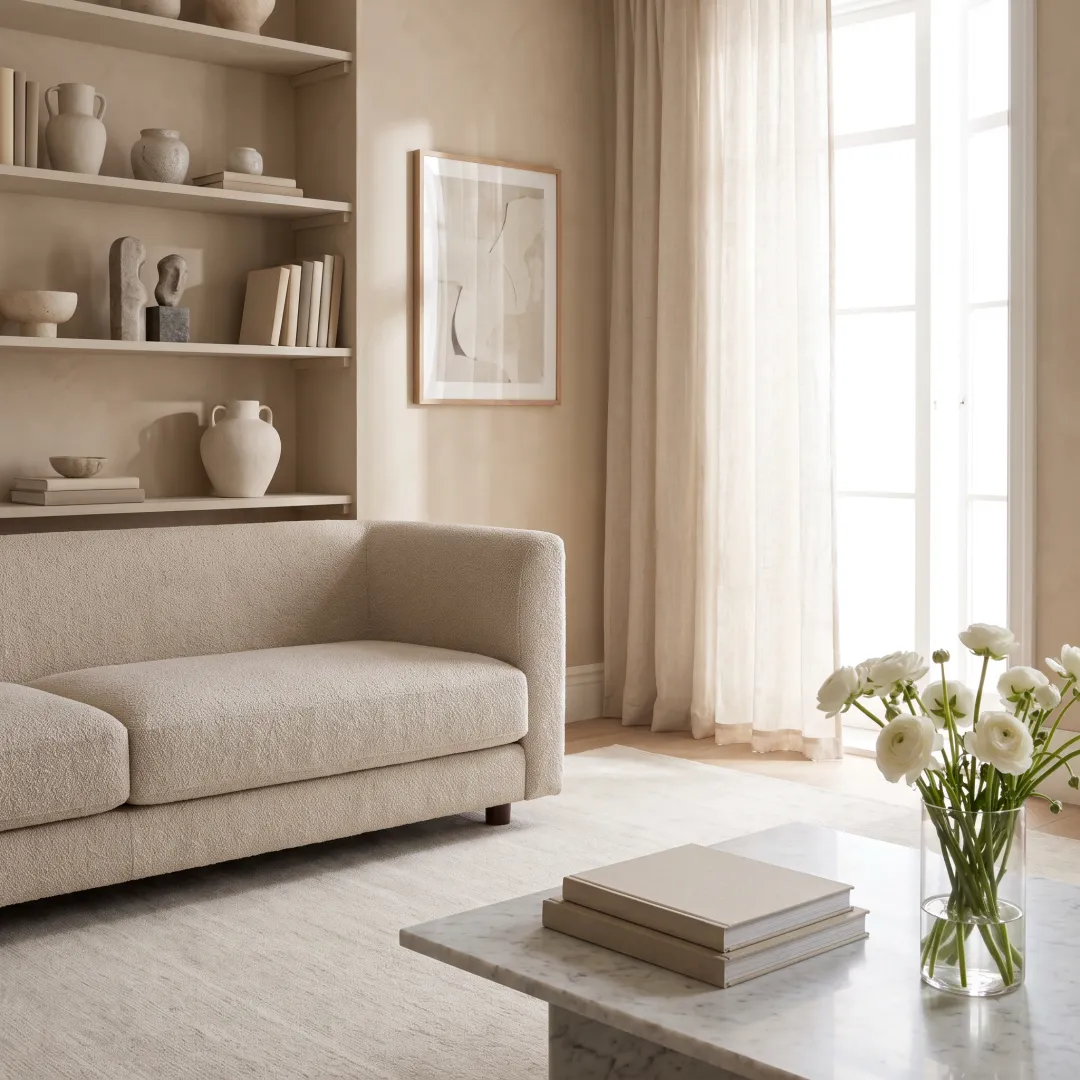 Luxury home staging and interior design in an elegant living room