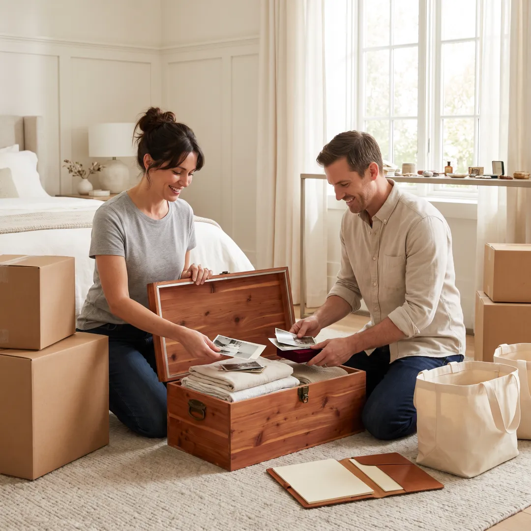 Professional organizers sorting estate belongings