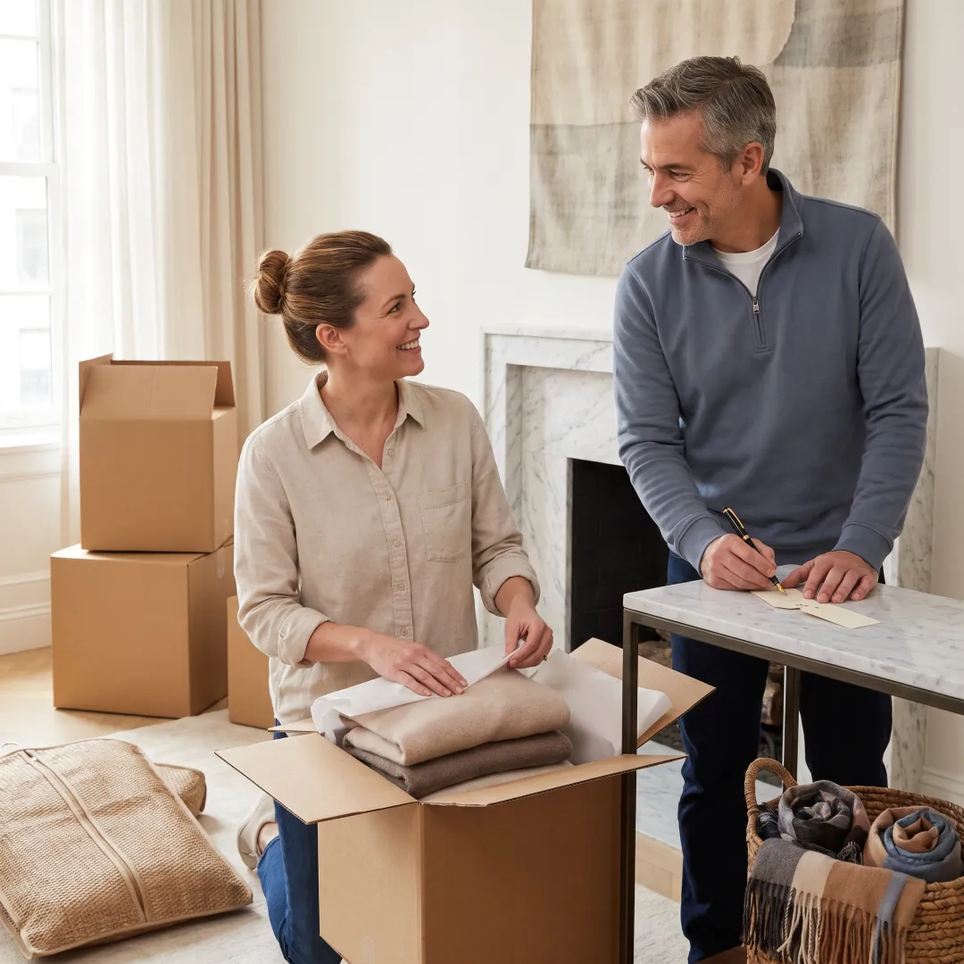 Organizers preparing a home for a move