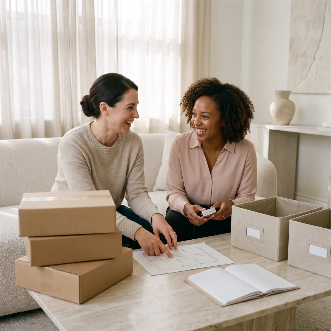 Organizers planning a senior downsizing move