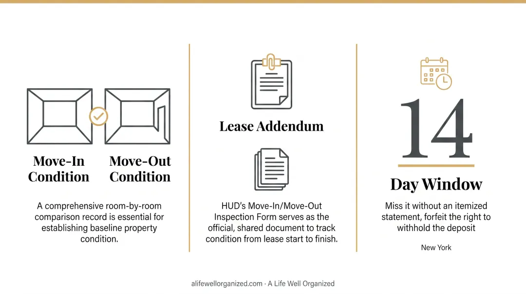 Security deposit return deadlines by state comparison chart