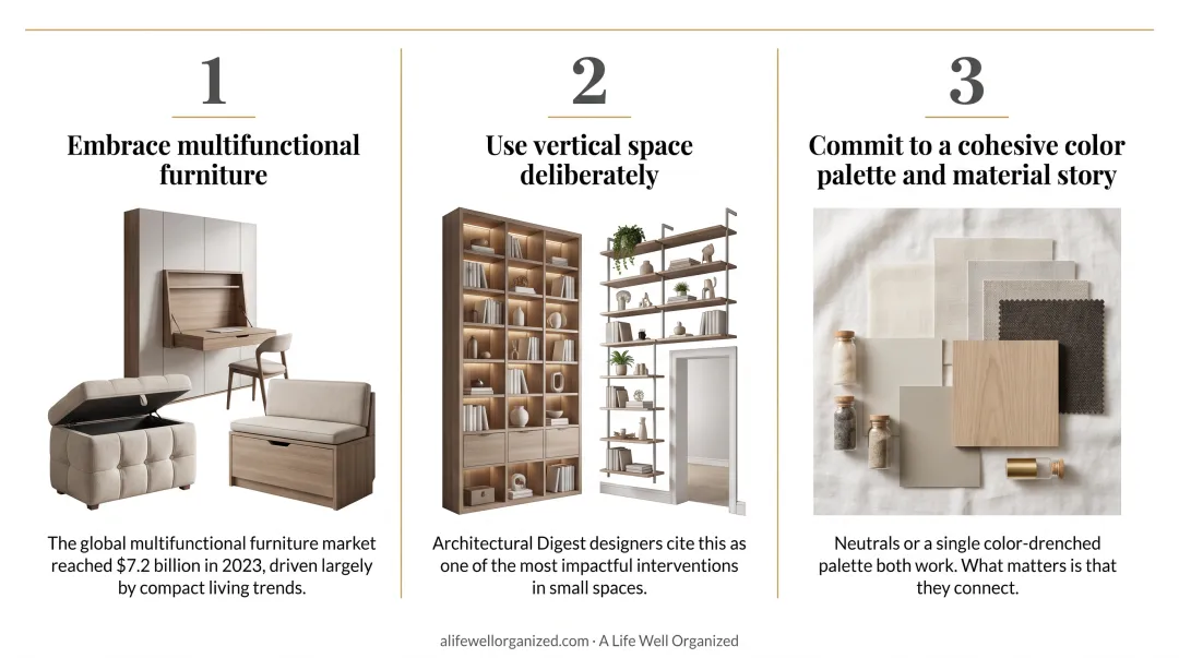 Three interior design strategies for making a smaller home feel luxurious