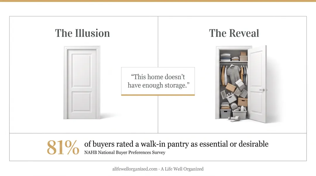 Top buyer storage priorities ranked by percentage of homebuyers surveyed