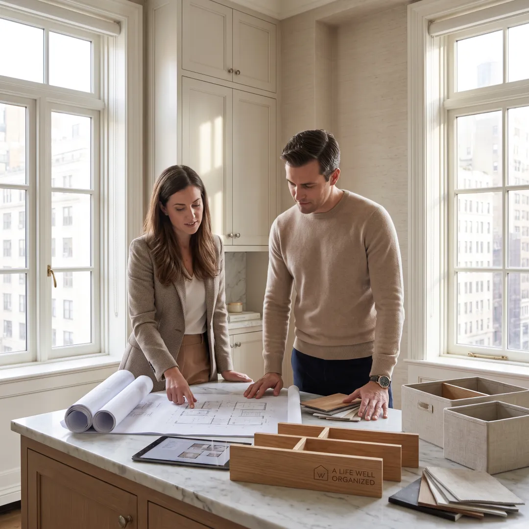 Custom storage planning in a luxury home