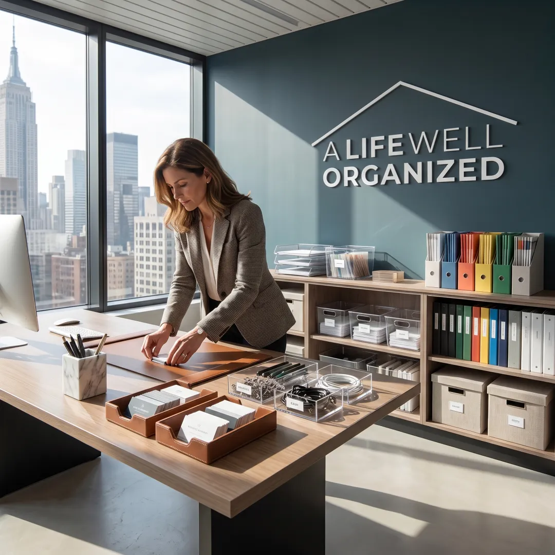 Organized modern office workspace in New York City