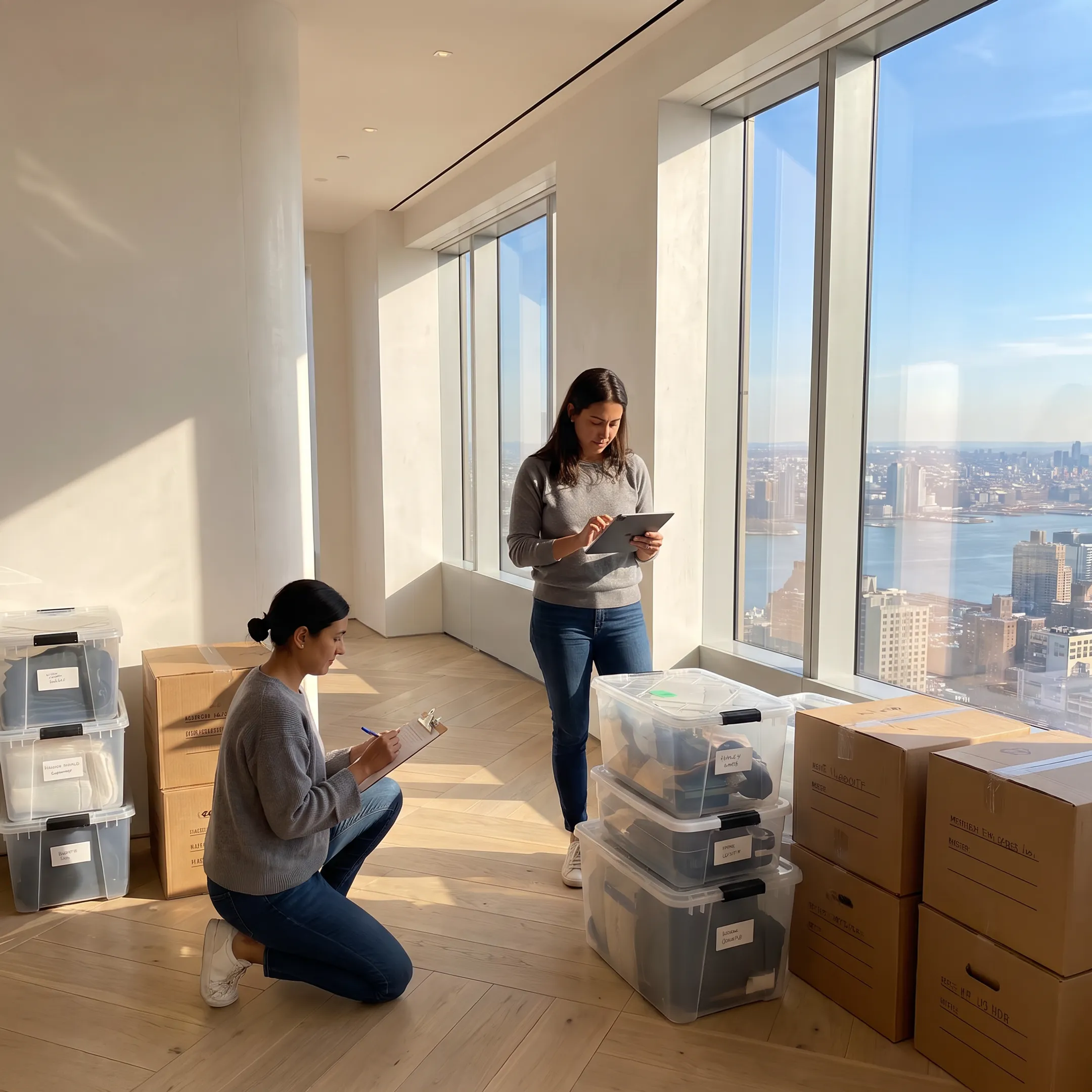 Organizers preparing a refined home transition