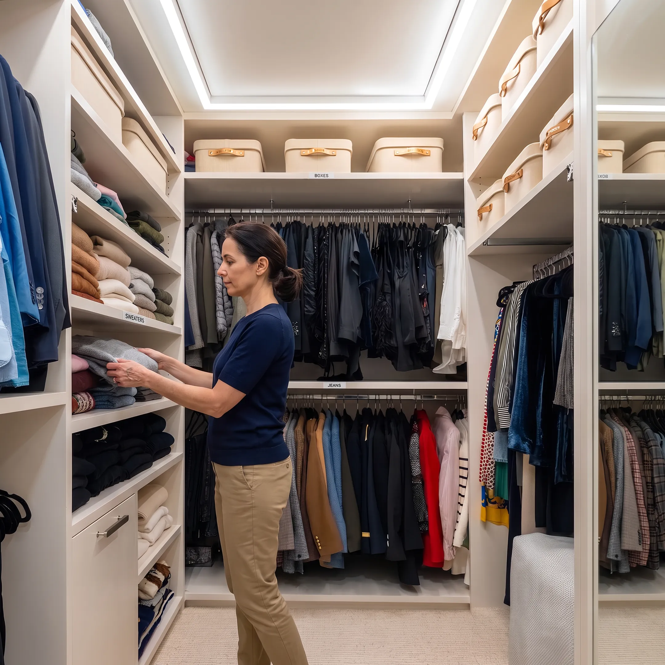 Organized luxury home after a move